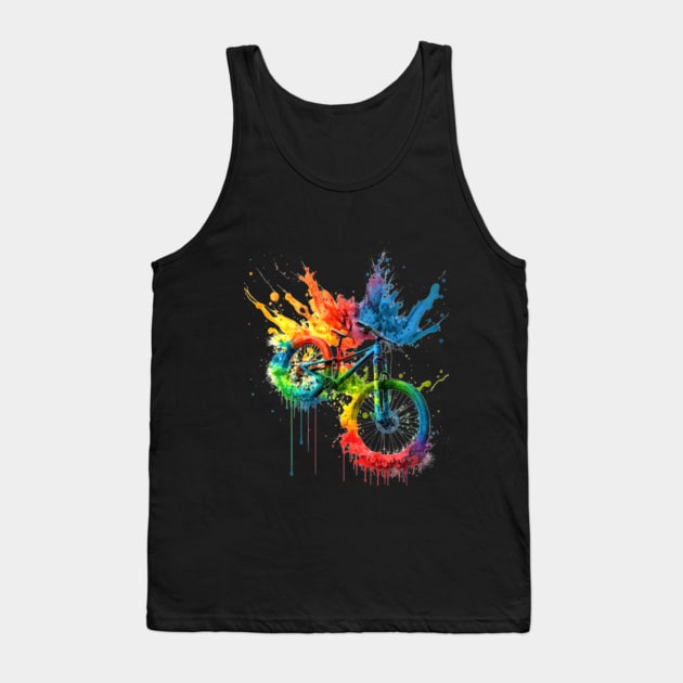 COLORFUL MOUNTAIN BIKE Tank Top by A&A